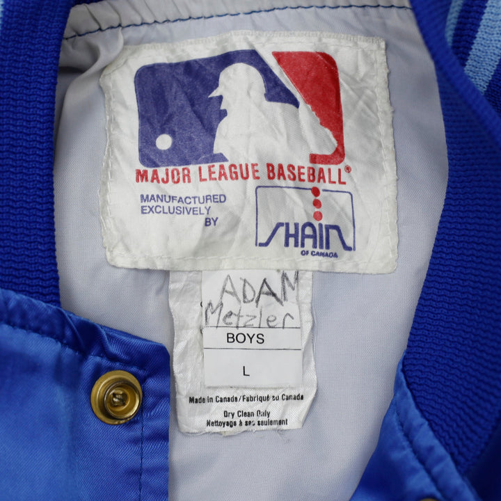 Vintage Youth Boys Toronto Blue Jays Satin Baseball Jacket L | Migration_Jackets - Back View | Fashion Rerun