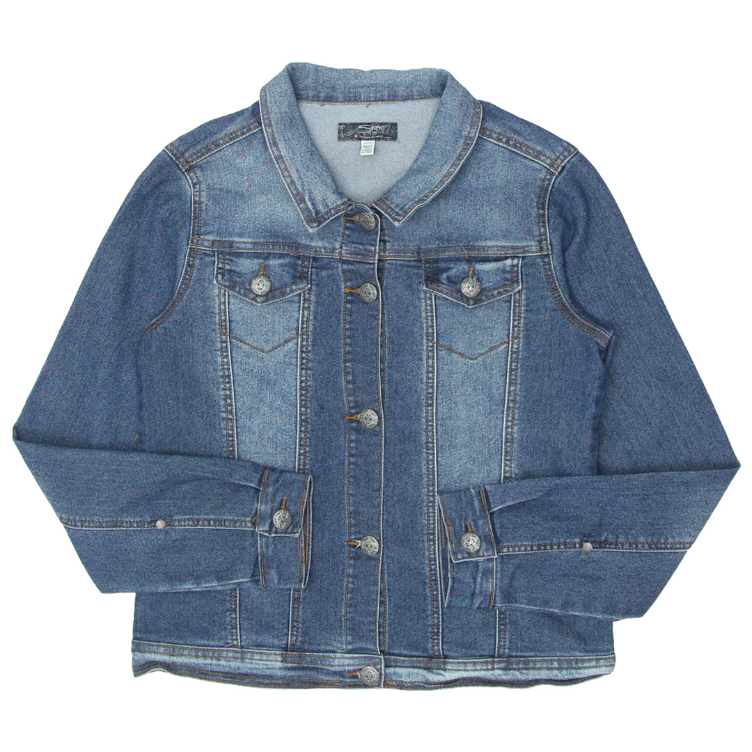 Ladies Silver Jeans Stretch Denim Jacket - Fashion Rerun Vintage Migration_Jacket