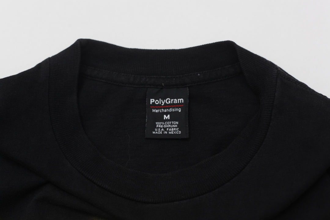 1998 Vintage 98 Degrees Group T-Shirt Black Polygram M