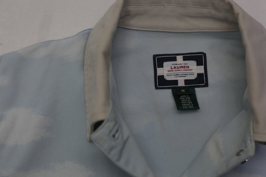 Ladies Ralph Lauren Naval Supply Beach Print Barn Coat Tropical Blue