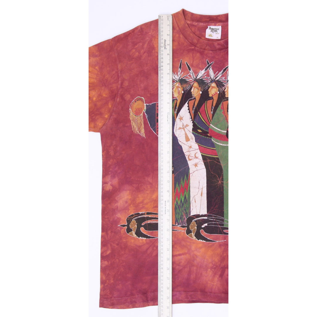 Vintage 1995 Tennessee River Gold Native American Graphic T-Shirt Size XL