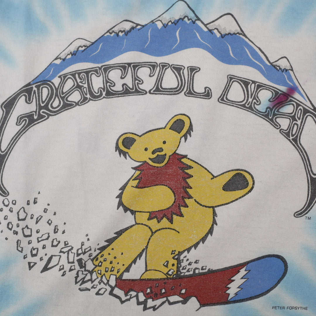 Vintage 90s Grateful Dead Snowboarding Bears Tie Dye T-Shirt Size L