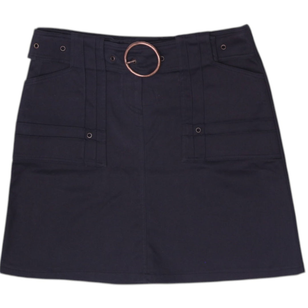 Y2K Ladies Bebe Belted O Ring Buckle Cargo Utility Skirt