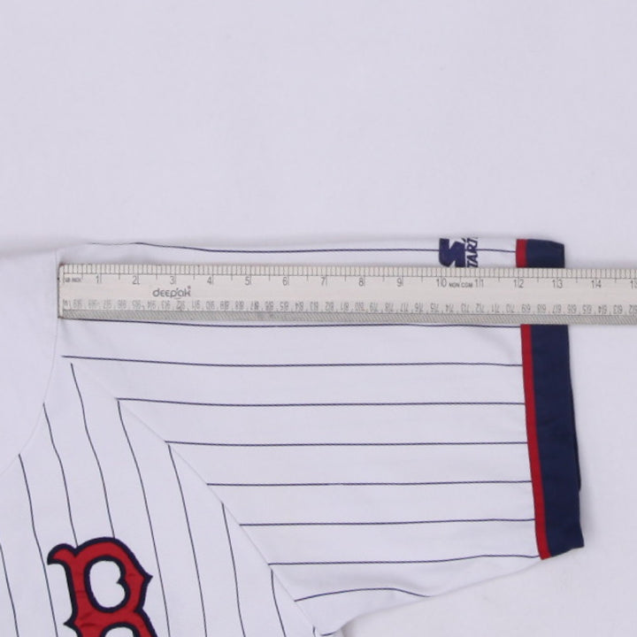 Vintage Mens Starter Red Sox Jersey White Pinstripe MLB | Migration_Jerseys - View 9 | Fashion Rerun