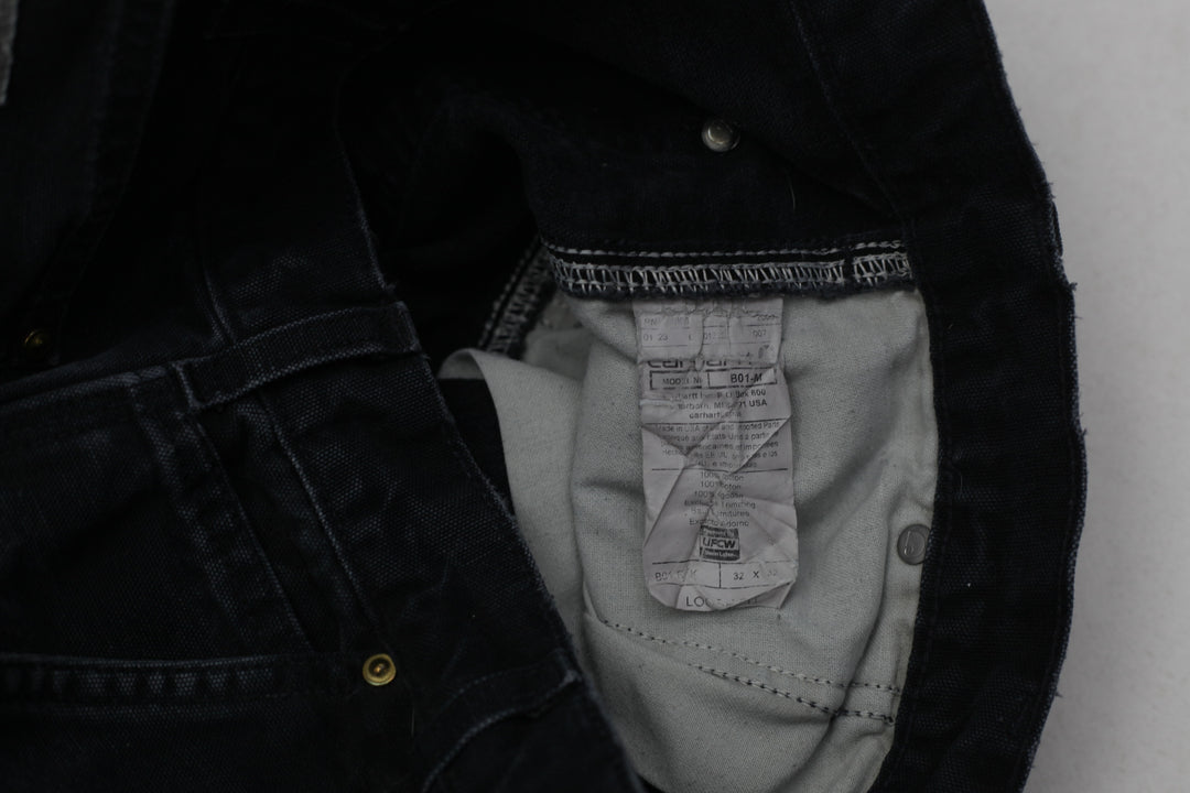 Mens B01 BLK Loose Fit Double Knee Carhartt Pants