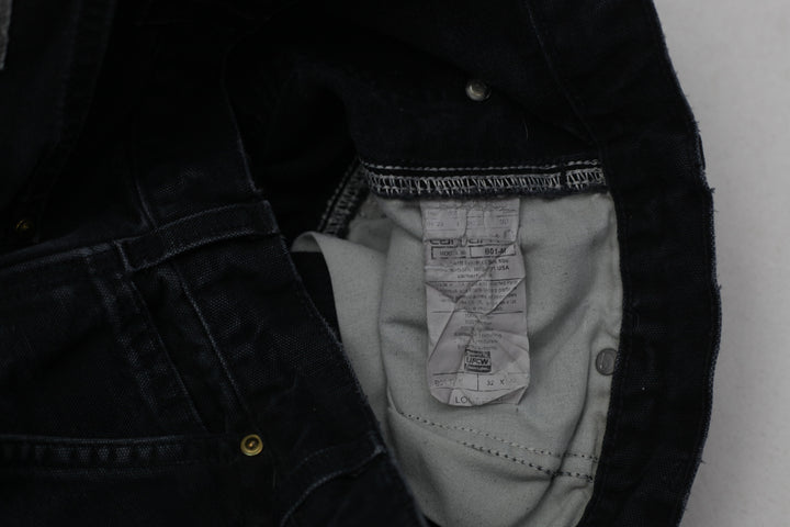 Mens B01 BLK Loose Fit Double Knee Carhartt Pants