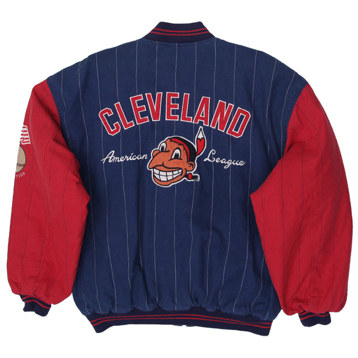 Cleveland Indians Mirage Cooperstown Collection 1948 Chief Wahoo Logo Jacket Vintage