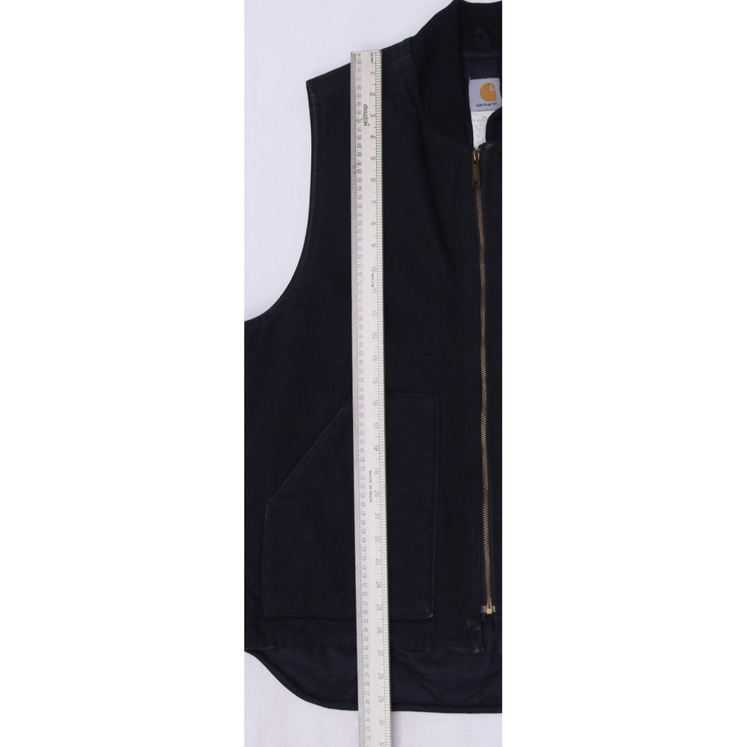 Mens Carhartt V01 BLK Quilt Lined Duck Full Zip Vest Large | Migration_Vests WW Collection - View 8 | Fashion Rerun