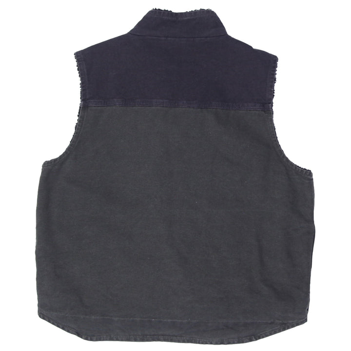 Mens Carhartt Vest Black Workwear Sherpa Lined Canvas