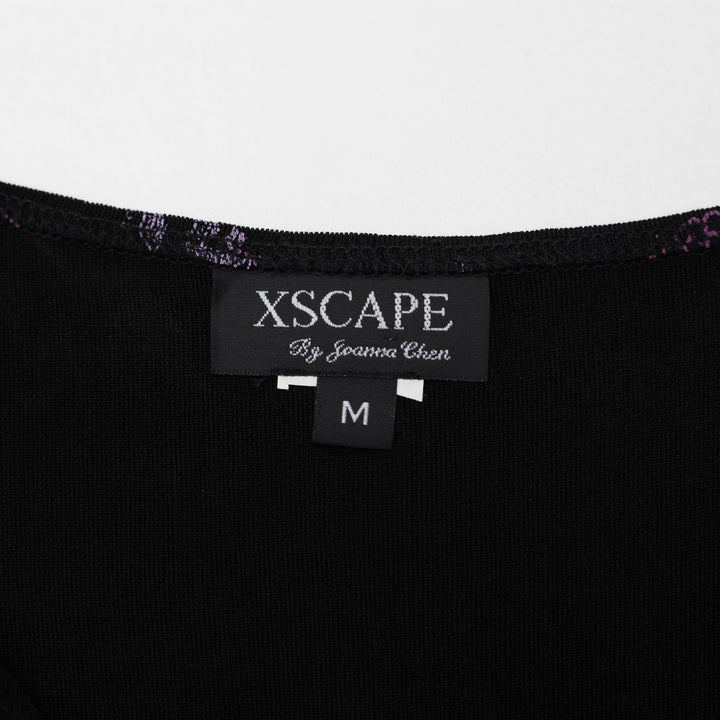 Y2K Ladies XSCAPE by Joanna Chen Purple Floral Glitter Tank Top Size M