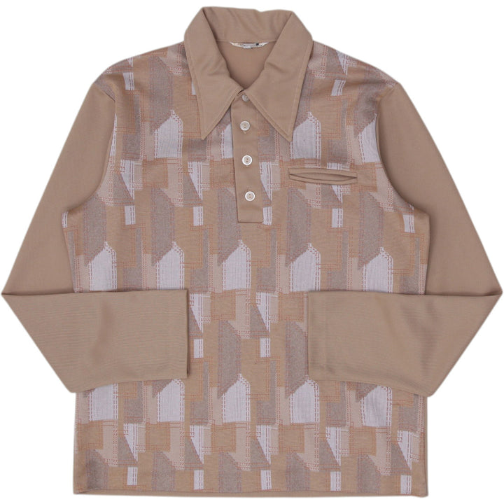 Vintage 70s Aristocrat Dagger CollarChest Pocket Geometric Polo Shirt Size XL | Migration_Shirts | Fashion Rerun