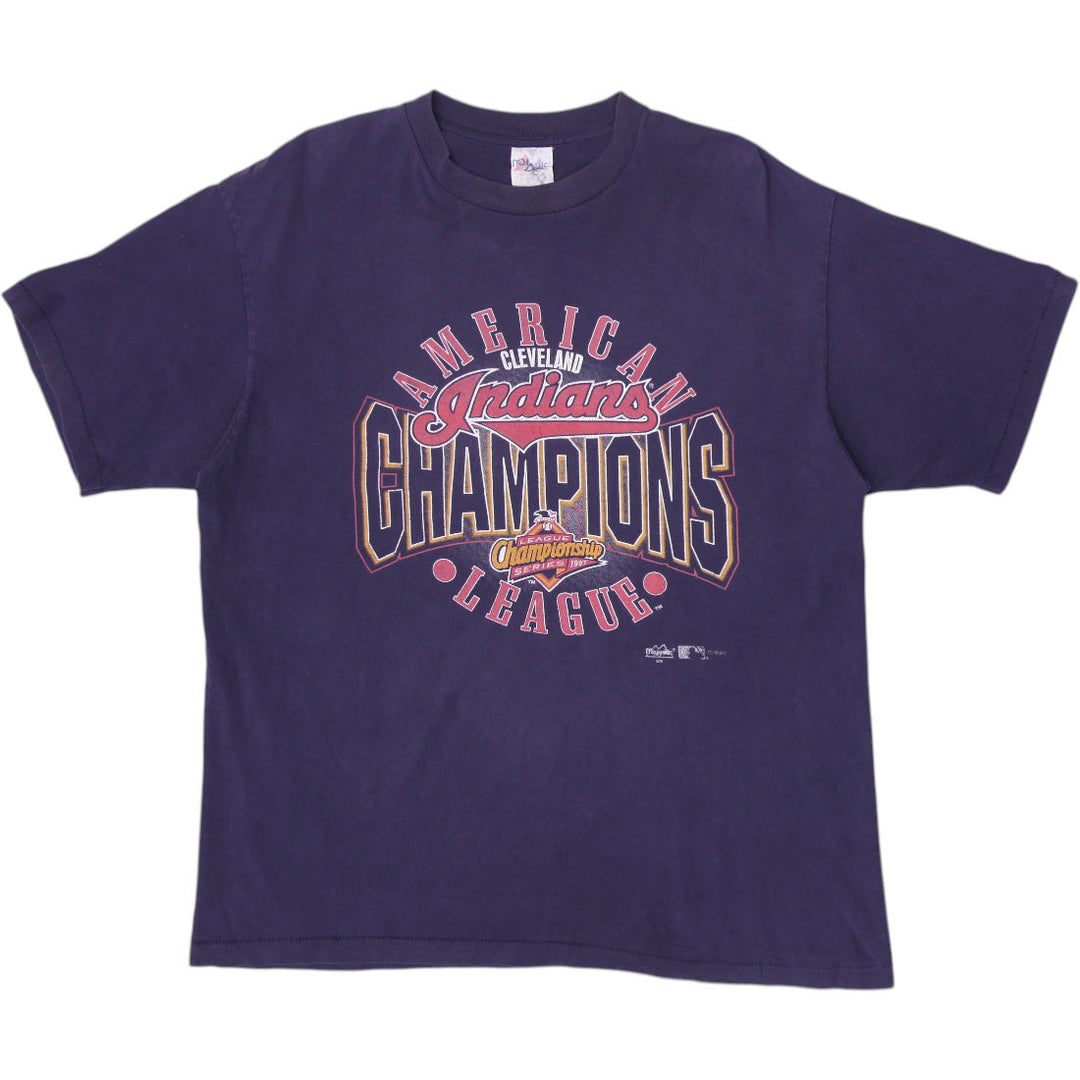 Vintage 1997 Cleveland Indians American League Champions Made in USA Size XL