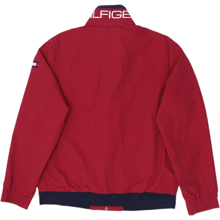 Mens Tommy Hilfiger Jacket Red Full Zip Lightweight Windbreaker Size M | Migration_Jackets - Side View | Fashion Rerun