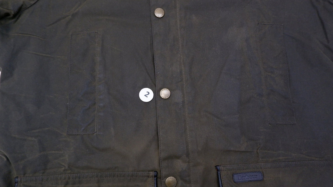 Mens Barbour Hartlington Wax Button Jacket Olive | Migration_Jackets UAENAT20 - View 7 | Fashion Rerun