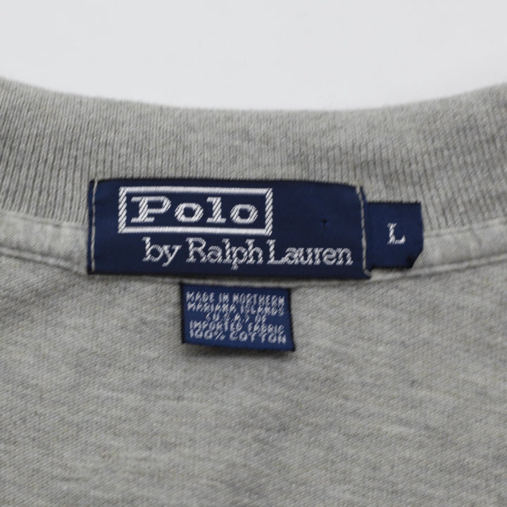 Mens Polo Ralph Lauren T-Shirt Gray Short Sleeve Classic Size L