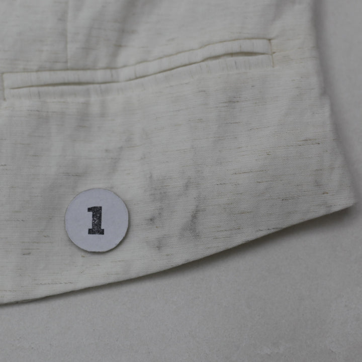 Y2K Ladies Lightweight Casual Waistcoat Off White Vest Size XS | Migration_Y2K Tops - Back View | Fashion Rerun