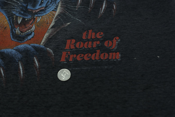 Vintage Harley Davidson 3D Emblem Panther T-Shirt Single Stitch Made In USA Distressed L - Fashion Rerun Vintage Migration_T-Shirt