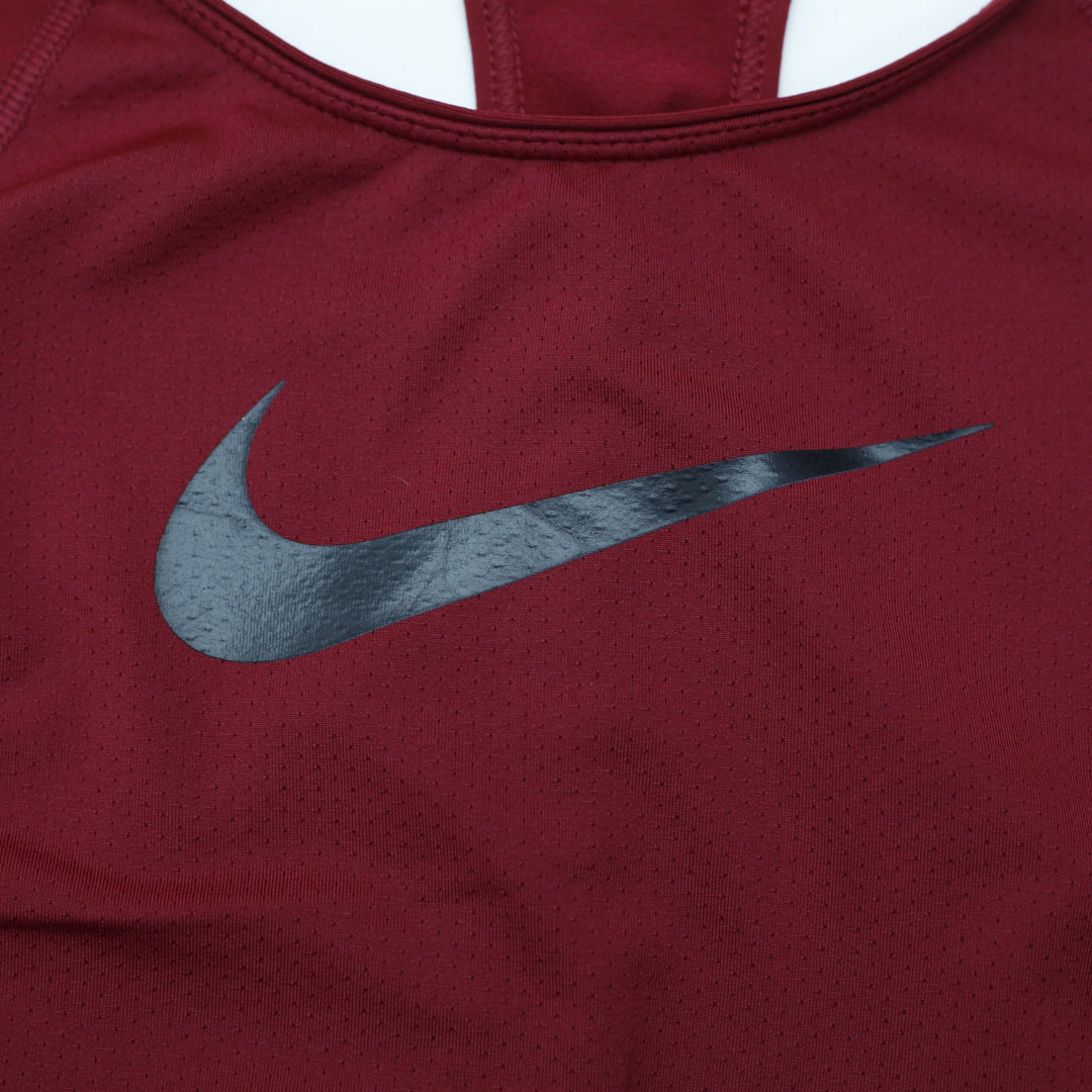 Ladies Nike Dri-Fit Maroon Moisture Wicking Sleeveless Activewear Top Size M