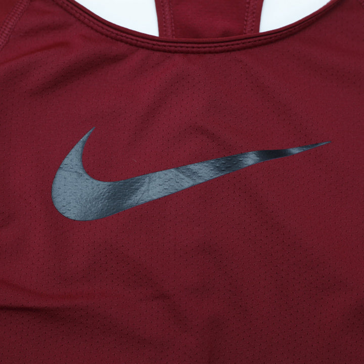 Ladies Nike Dri-Fit Maroon Moisture Wicking Sleeveless Activewear Top Size M