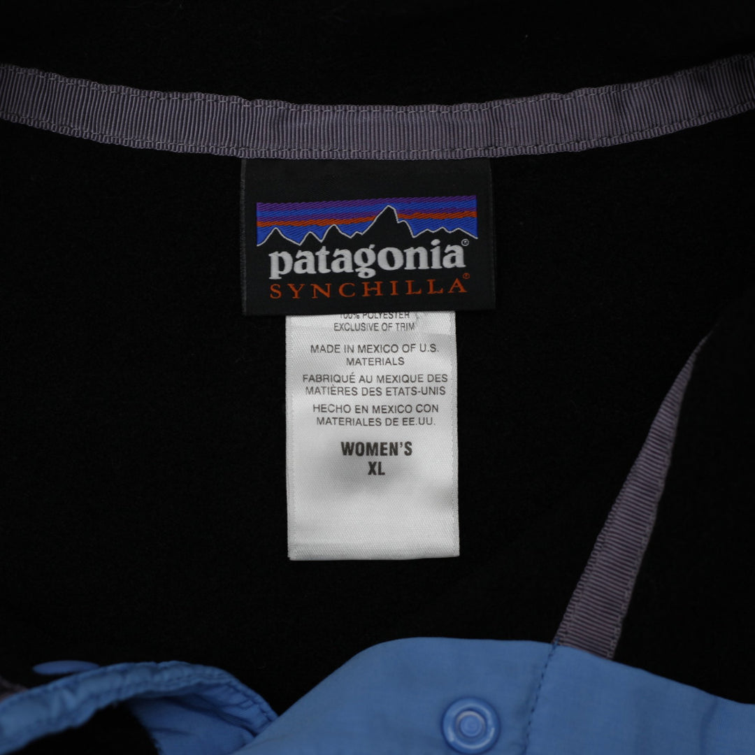 Vintage Ladies Patagonia Synchilla Snap Fleece Pullover Size XL | Migration_Hoodies - Back View | Fashion Rerun