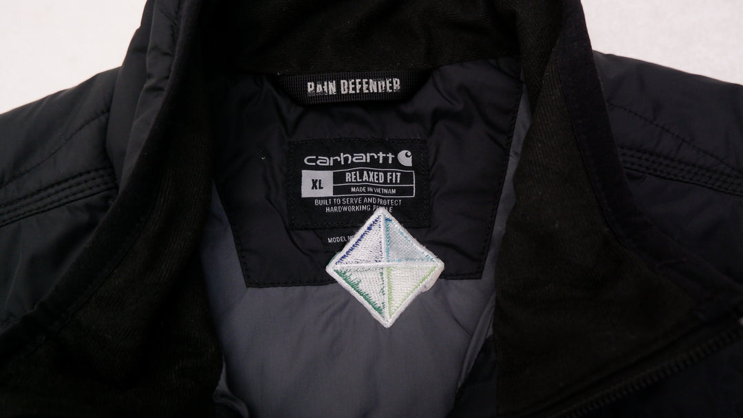 Mens Carhartt 102286 001 Quilted Plain Defender Zip Up Vest