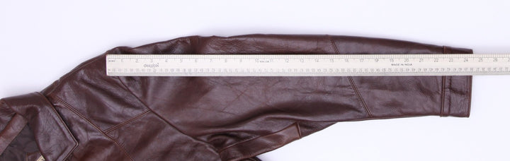 Vintage Oscar Piel Leather Bomber Jacket Made in Mexico