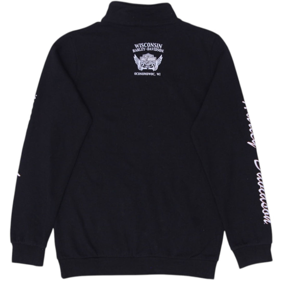 Mens Harley Davidson Jacket Black Full Zip Graphic Logo XXL | Migration_Jackets - Side View | Fashion Rerun