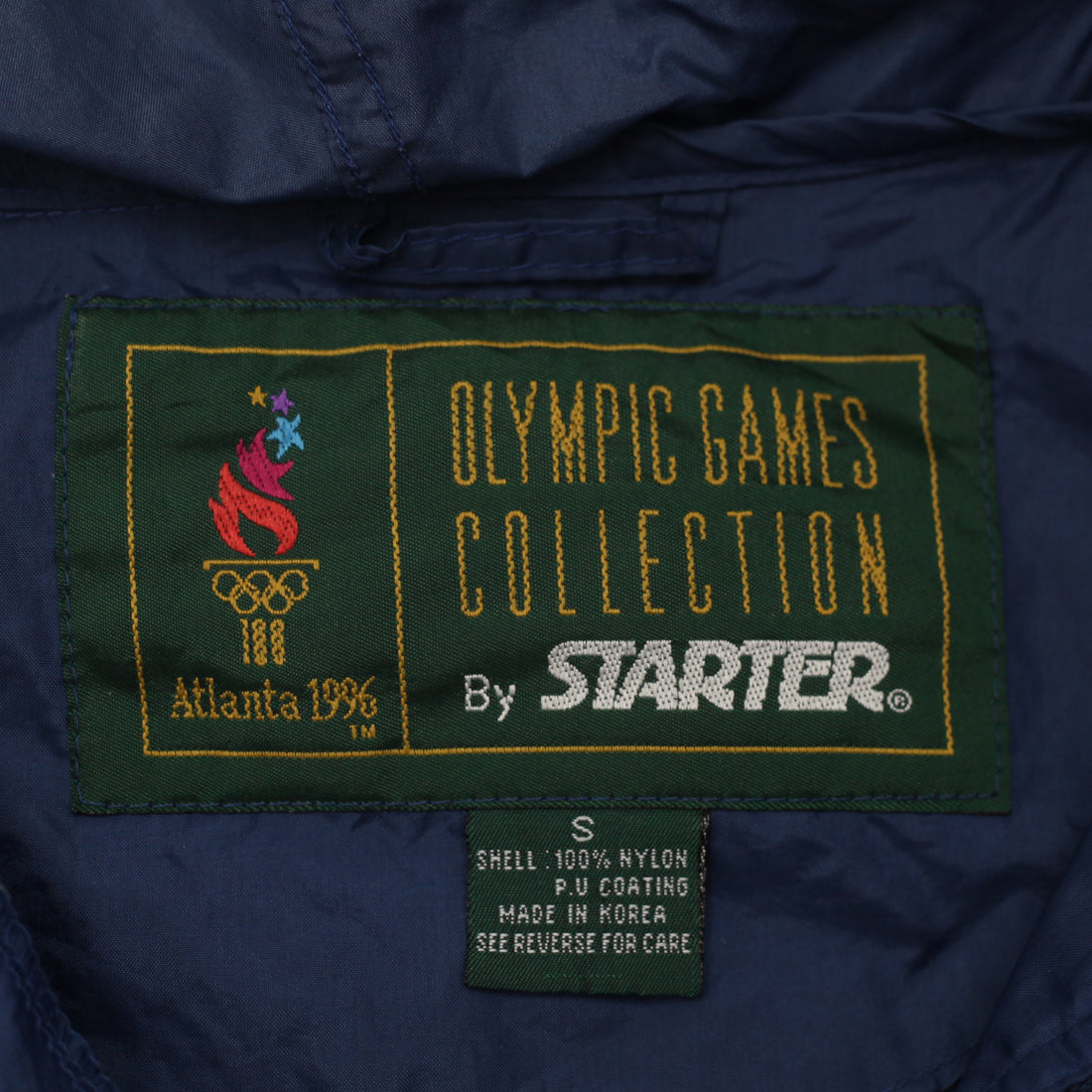 Shop Vintage 1996 Atlanta Olympics Starter Nylon Jacket-Navy Size
