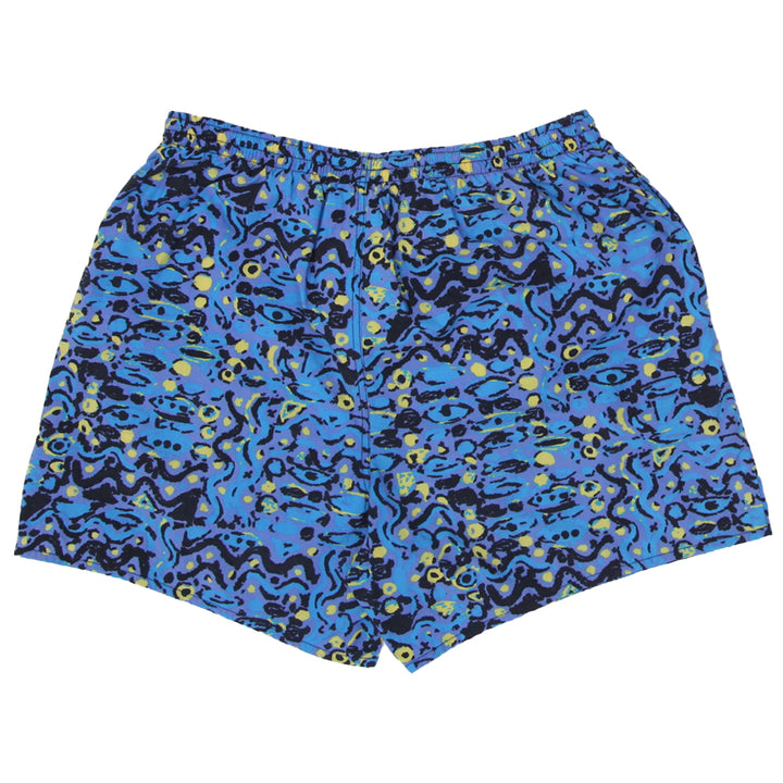 Vintage Nike All Over Abstract Art Nylon Swim Trunk Shorts | Migration_Shorts UAENAT20 - Side View | Fashion Rerun