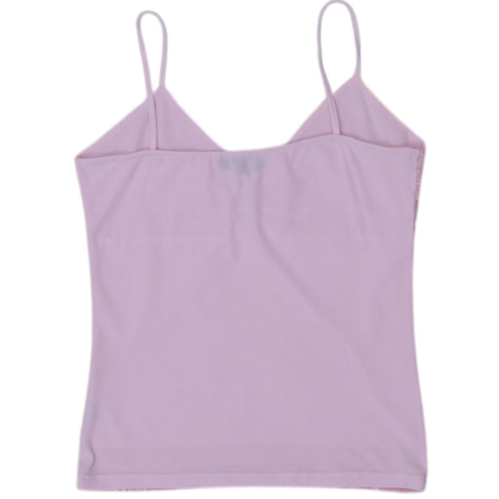 Y2K Ladies Pink Floral Lace Design Strappy Top | Migration_Y2K Tops - Side View | Fashion Rerun