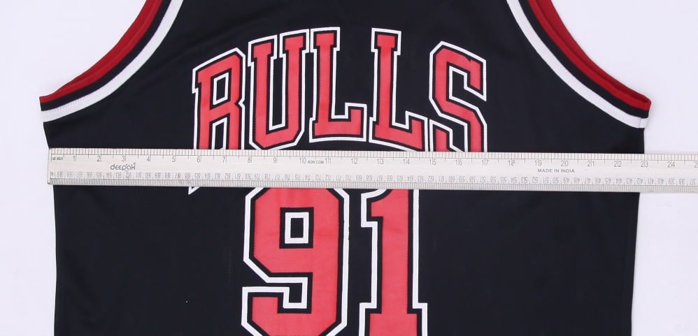 Vintage Champion Rodman # 91 NBA Bulls Black Jersey | Migration_Jerseys - View 6 | Fashion Rerun