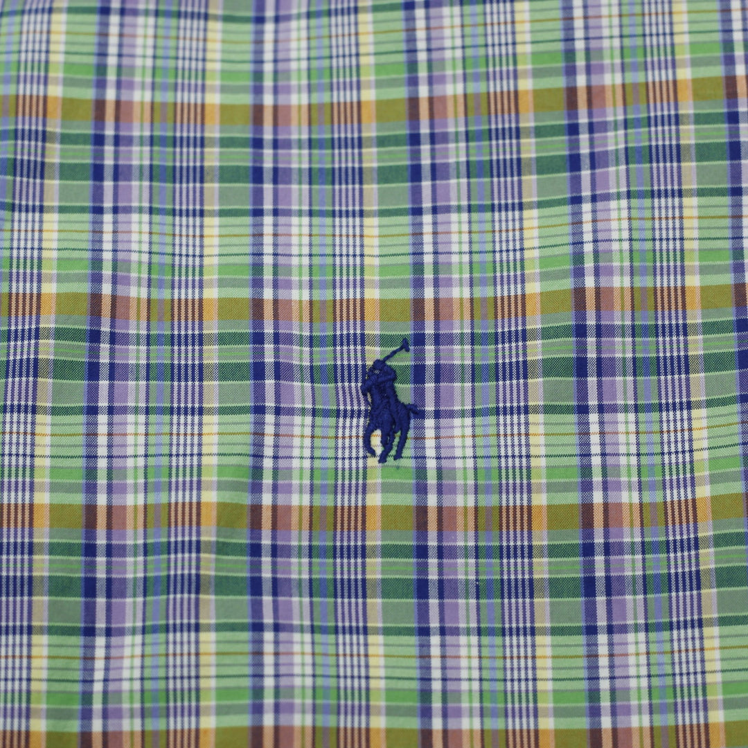 Mens Ralph Lauren Plaid Multicolor Long Sleeve Shirt Size L