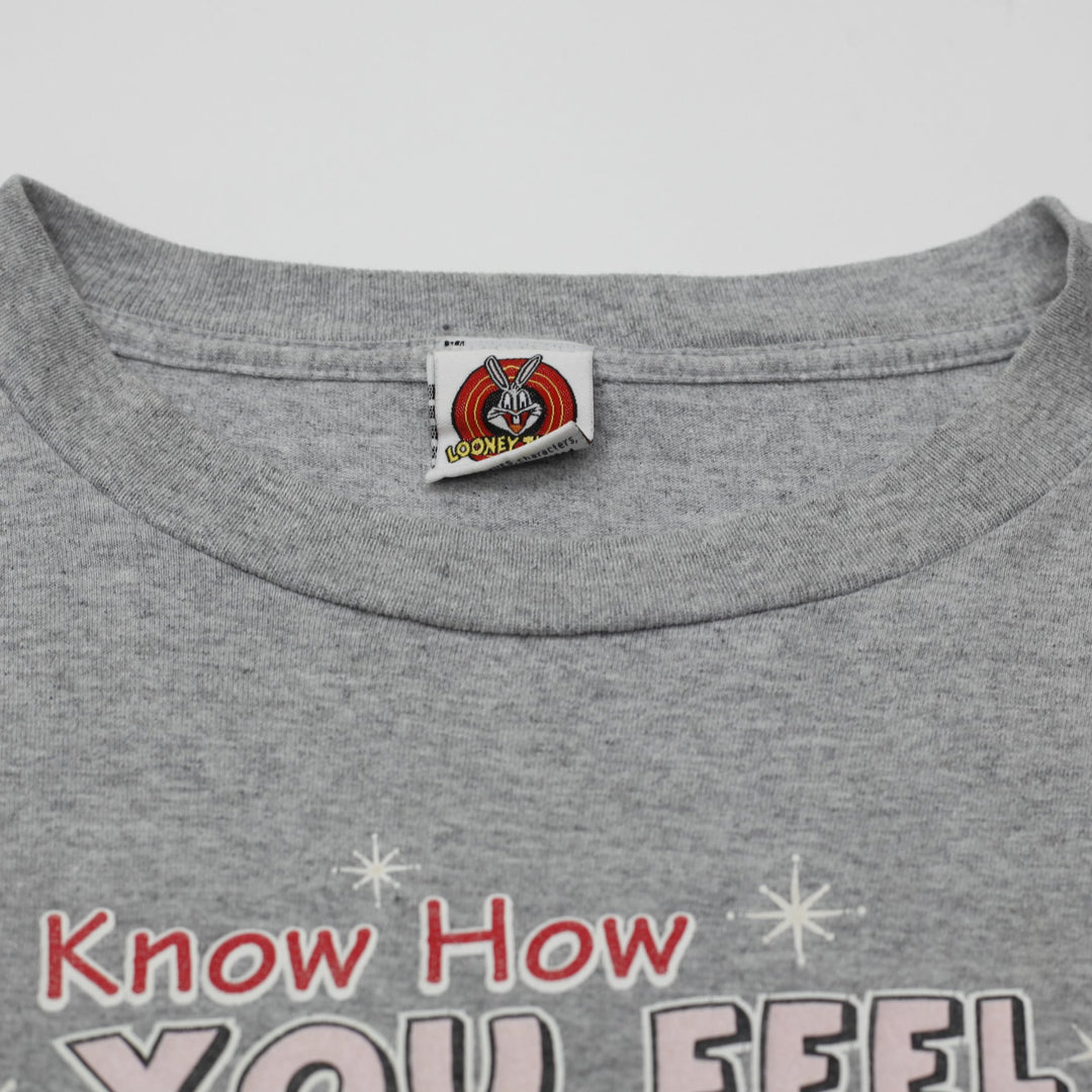 Vintage Mens Looney Tunes Tweety Bird "I Know How YOU FEEL...I Just DON'T CARE!"
