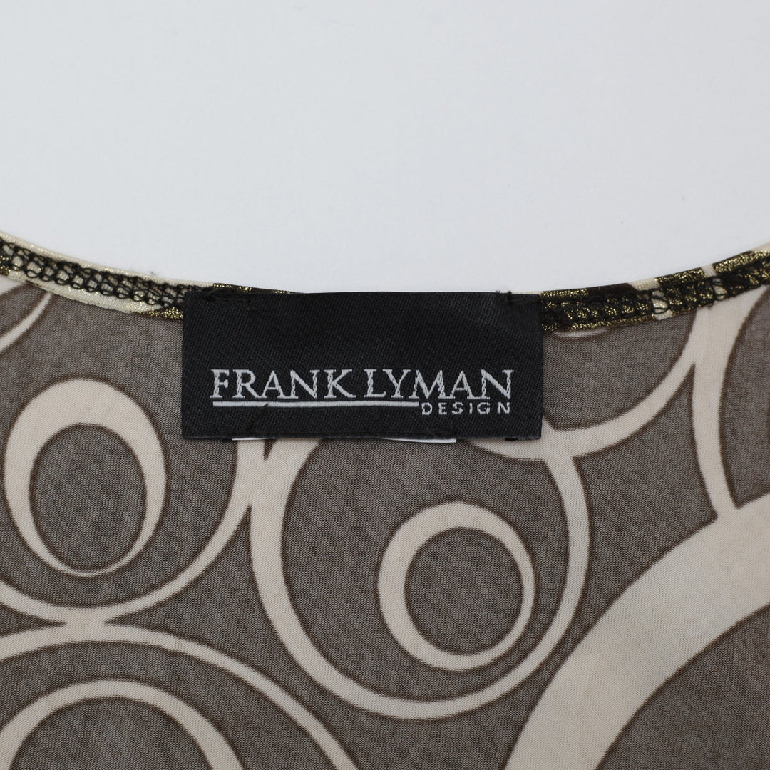 Y2K Ladies Frank Lyman Circles Graphic Tank Top Size