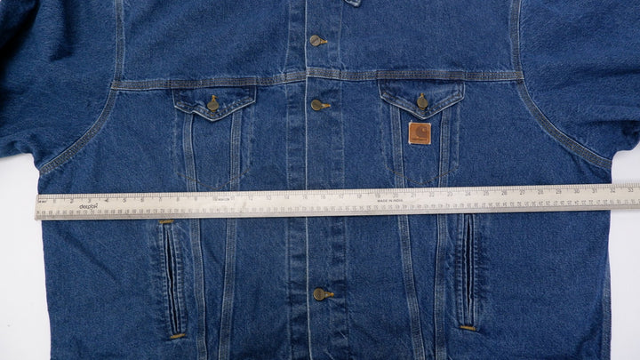 Vintage Mens Carhartt Denim Trucker Jacket Blue Workwear | Migration_Jackets UAENAT20 - View 9 | Fashion Rerun