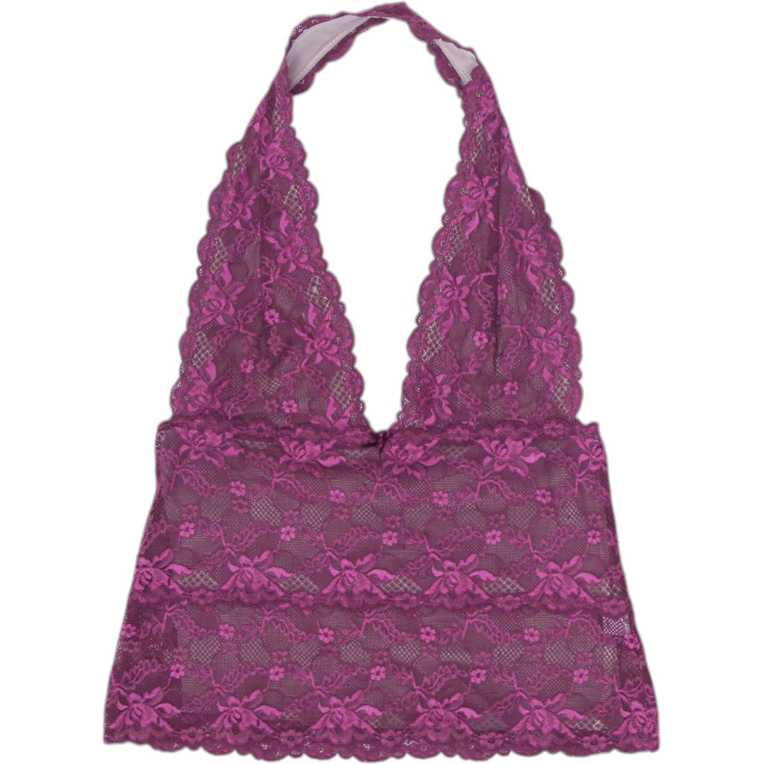 Y2K Ladies The Limited Lace Bralette Plum Floral Size M