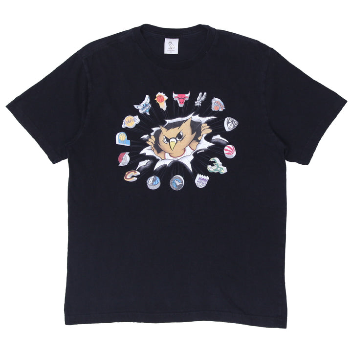 Mens OVO x NBA Mascot T-Shirt Black - Fashion Rerun Vintage Migration_T-Shirt