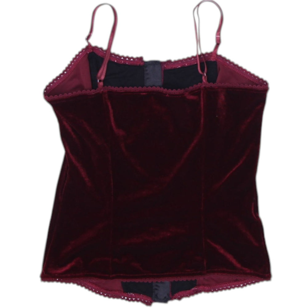 Y2K Velvet Lace Cami Top Size XS | Migration_Y2K Tops - Side View | Fashion Rerun