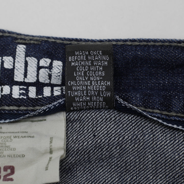 Y2K Mens Urban Pipeline Longline Denim Jorts Size 32