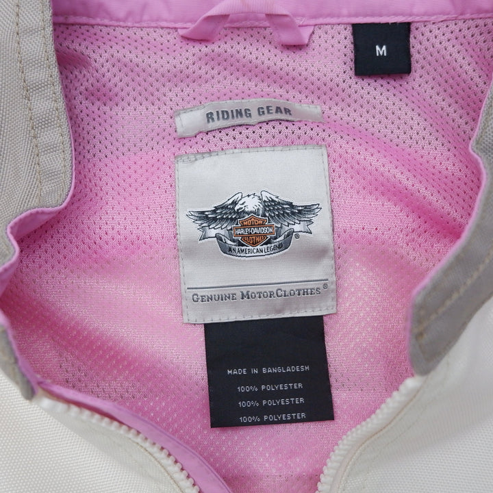 Ladies Harley Davidson Riding Gear Jacket Cream Tan Pink