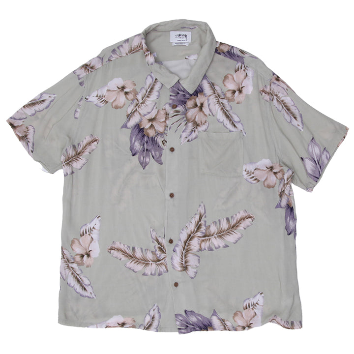 Mens Stussy Wear Floral Hawaiian Shirt - Fashion Rerun Vintage Migration_Shirt