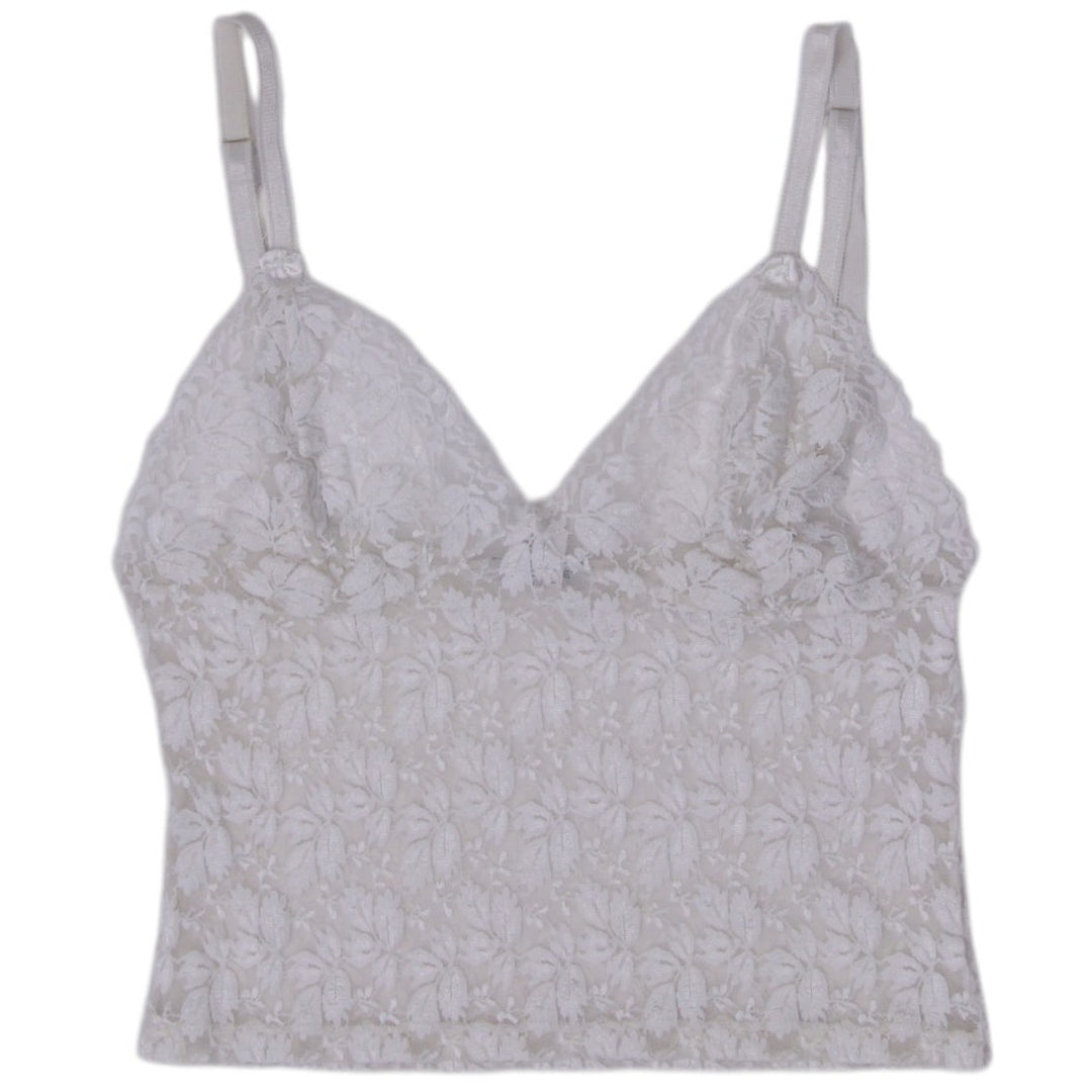 Y2K Ladies Rampage Floral Lace Bustier Cami Crop Top Size M