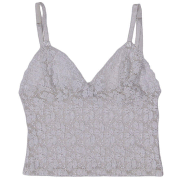 Y2K Ladies Rampage Floral Lace Bustier Cami Crop Top Size M