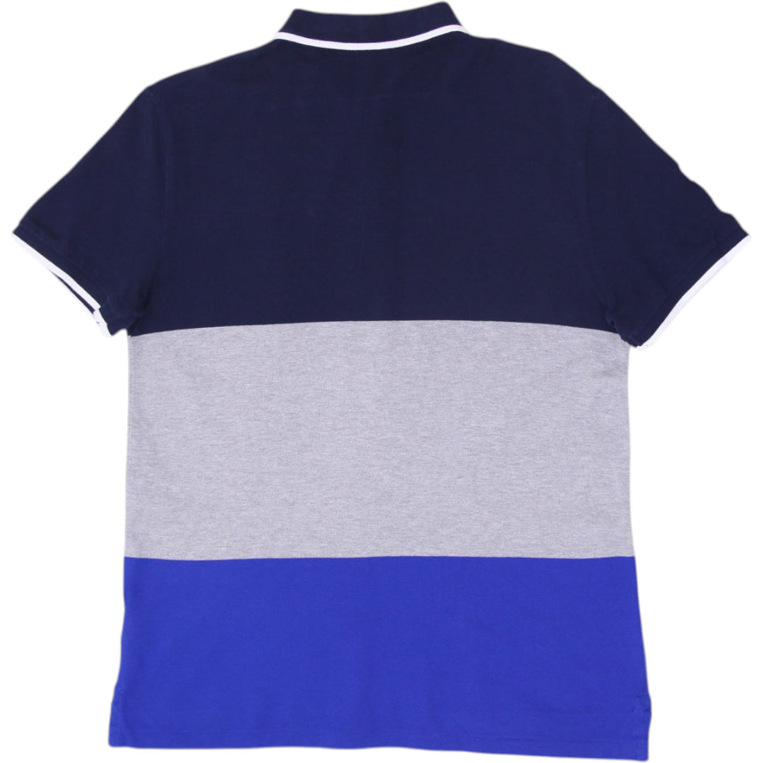 Mens Polo Ralph Lauren Colorblock Polo T-Shirt Navy Blue Grey