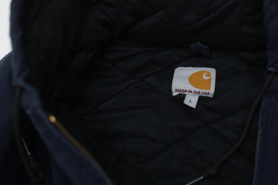 Mens Carhartt J140 DNY Quilted Lining Canvas Work Jacket Made In USA