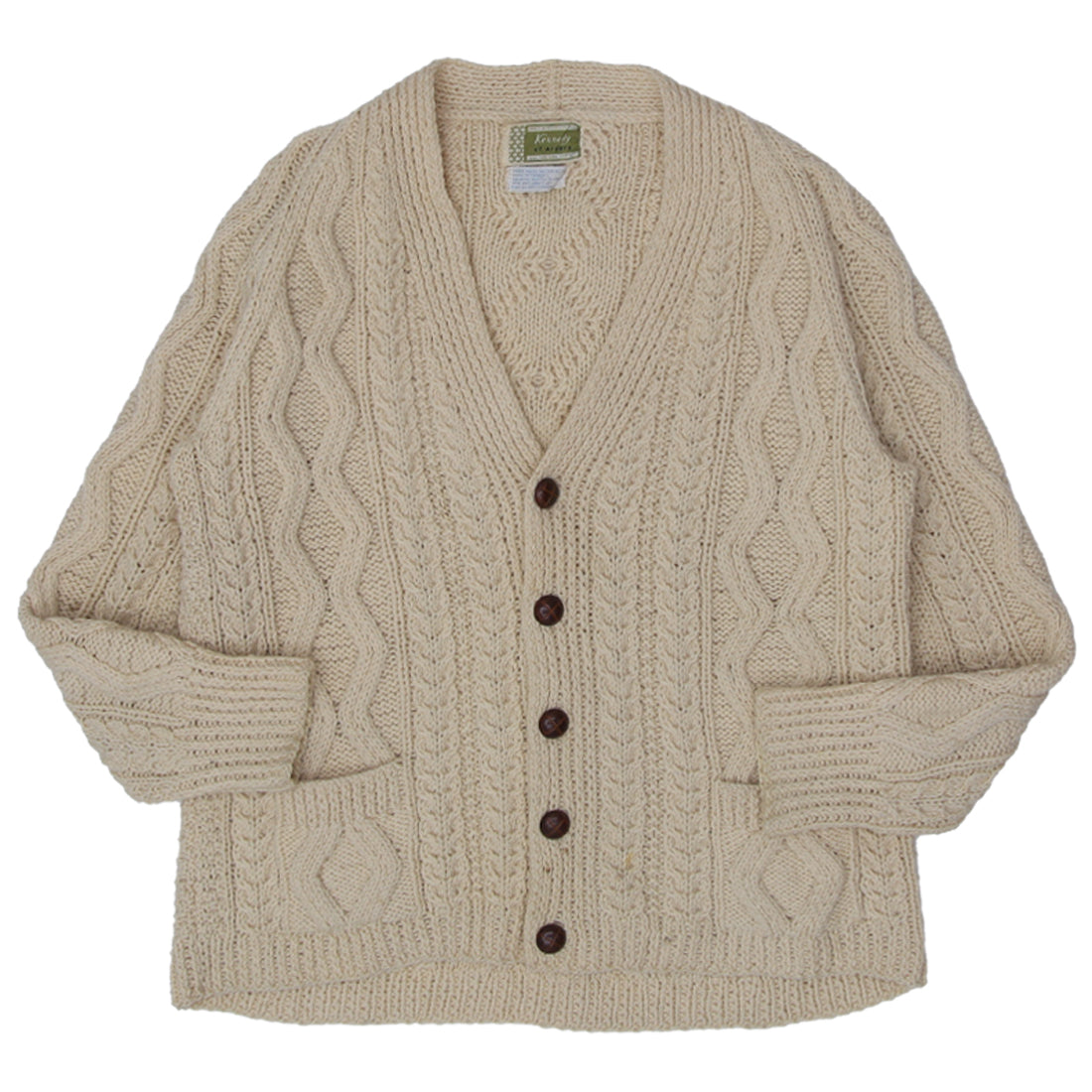 Kennedy of Ardara ローゲージニット アイルランド製 Shop Vintage Kennedy Of Ardara Hand-Knit Irish Wool Cardigan