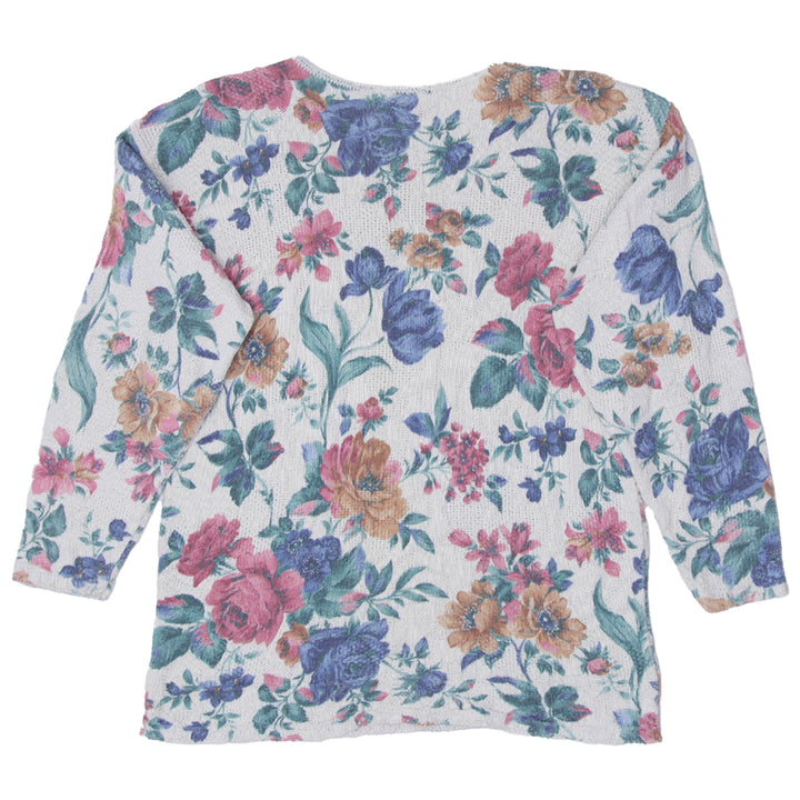 Vintage Arielle Floral Sweater Made in USA Ladies - Fashion Rerun Vintage Migration_Sweaters