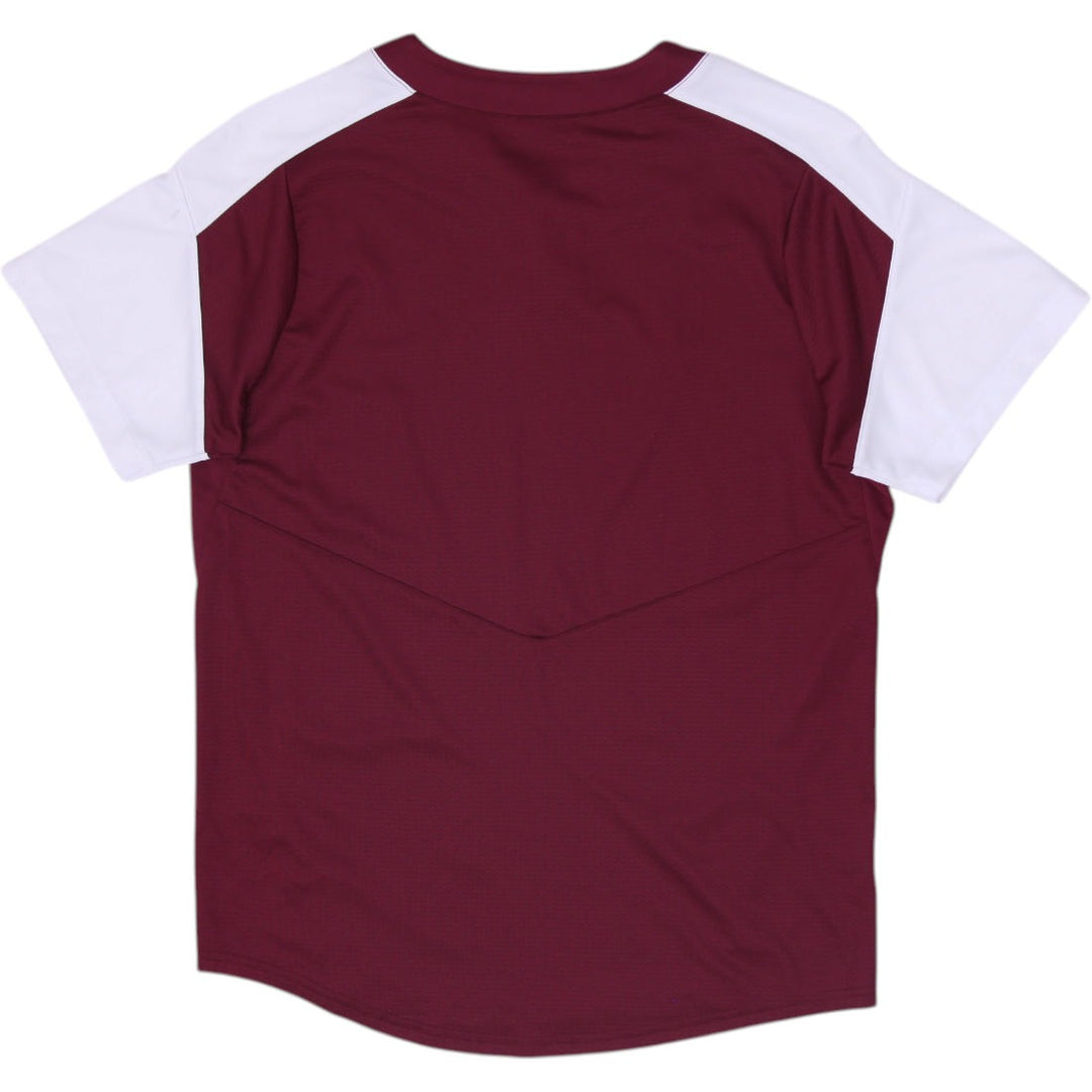 Mens Nike Dri-FIT Baseball Jersey Maroon White Size XL