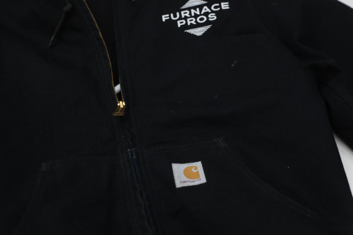 Mens Carhartt J131-BLK Black Hooded Workwear Jacket