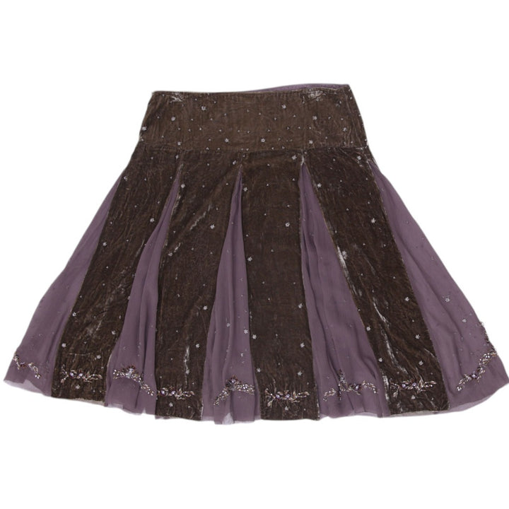 Y2K Ladies Elie Tahari Embellished Elegant Midi Skirt Size M